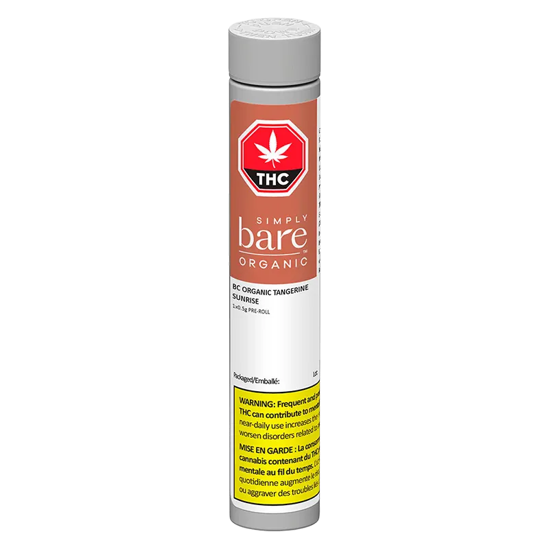 Simply Bare Organic 0.5 g BC Organic Tangerine Sunrise PR 1 x 0.5 g Pre-Rolls