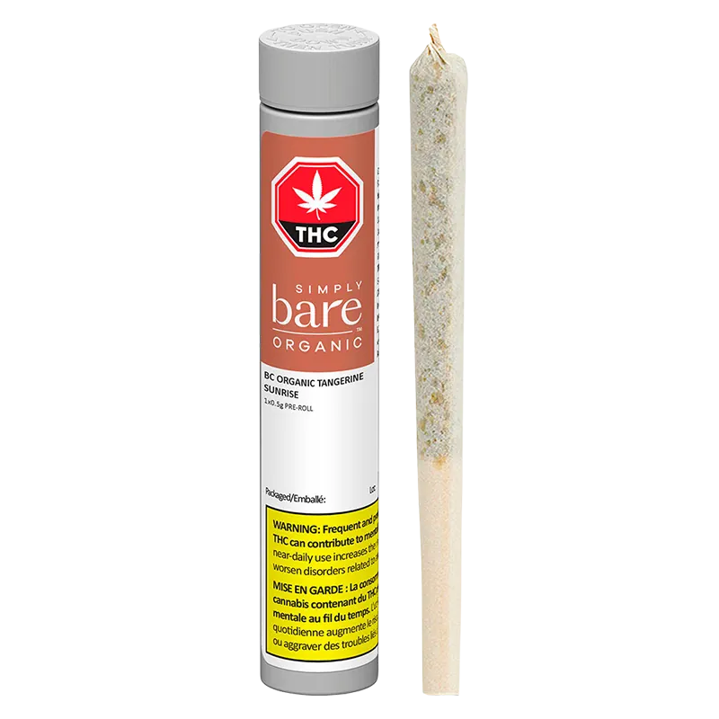Simply Bare Organic 0.5 g BC Organic Tangerine Sunrise PR 1 x 0.5 g Pre-Rolls