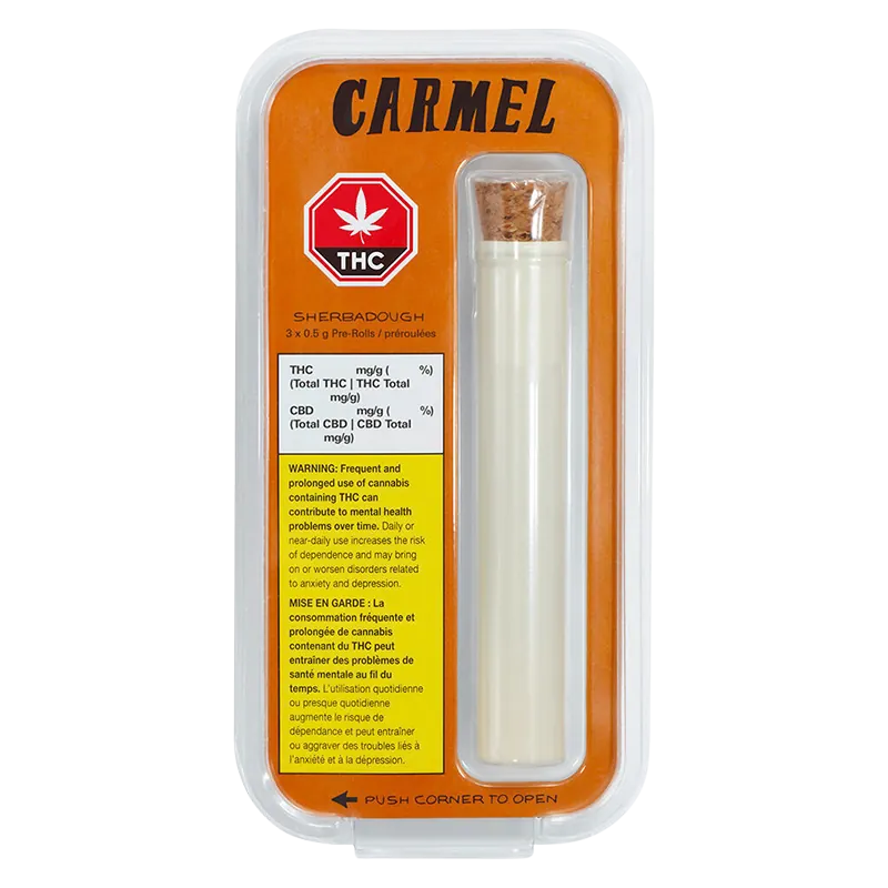 Carmel 1.5 g Sherbadough PR 3 x 0.5 g Pre-Rolls