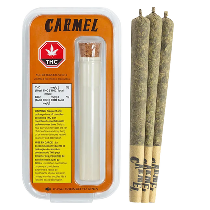 Carmel 1.5 g Sherbadough PR 3 x 0.5 g Pre-Rolls