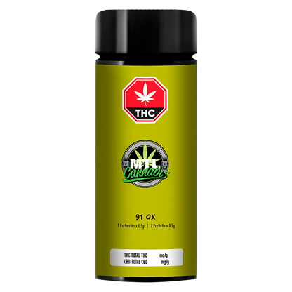 MTL Cannabis 3.5 g 91 Ox PR 7 x 0.5 g Pre-Rolls