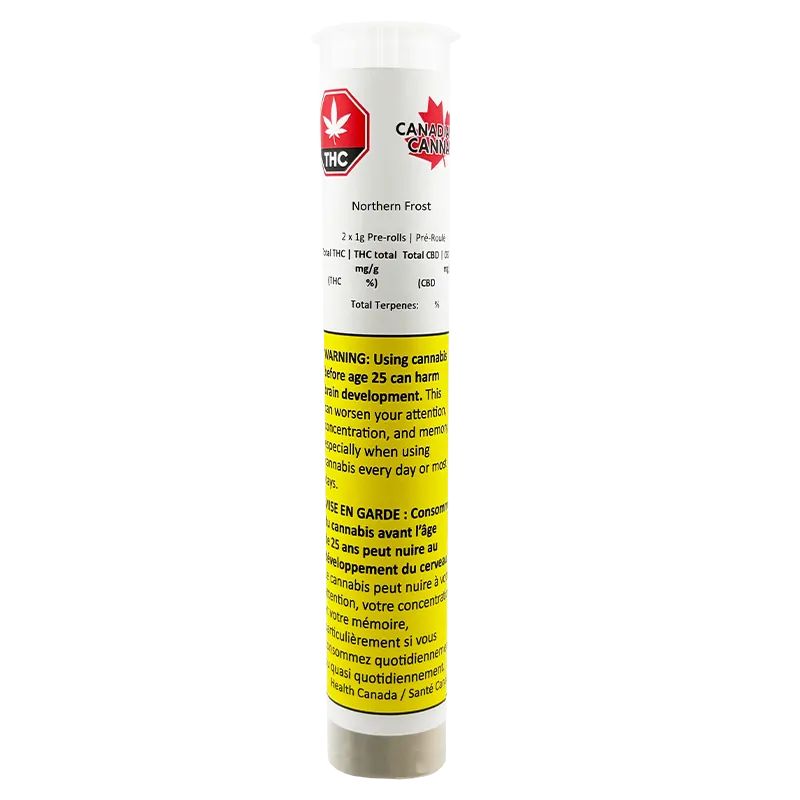 Canadian Cannabis 2 g Organic Northern Frost PR 2 x 1 g Pre-Rolls