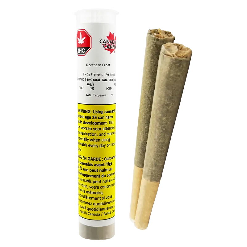 Canadian Cannabis 2 g Organic Northern Frost PR 2 x 1 g Pre-Rolls