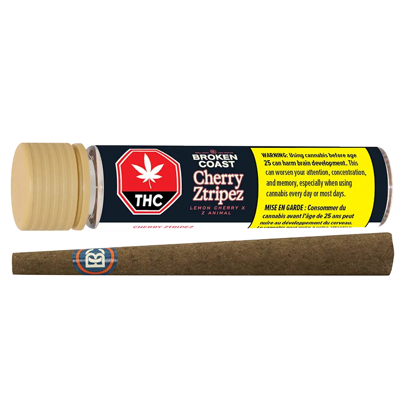 Broken Coast 1 g Cherry Ztripez PR 1 x 1 g Pre-Rolls