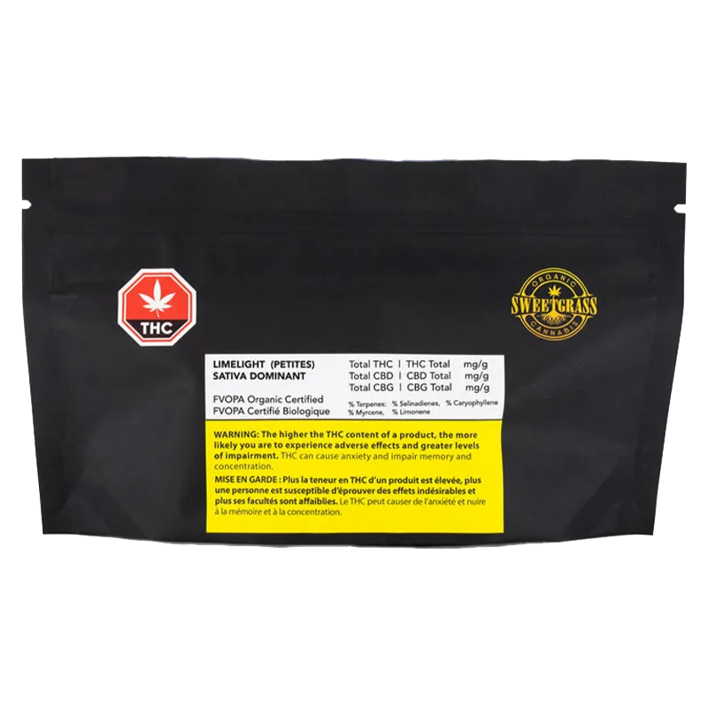 Sweetgrass Organic Cannabis 14 g Limelight Flower Petites Flower