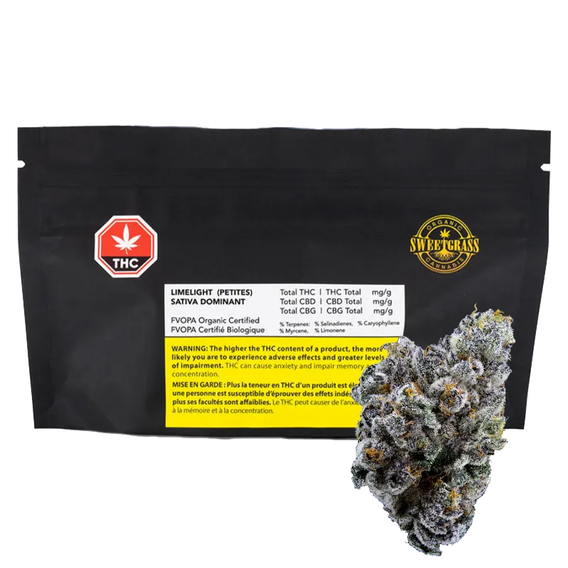 Sweetgrass Organic Cannabis 14 g Limelight Flower Petites Flower