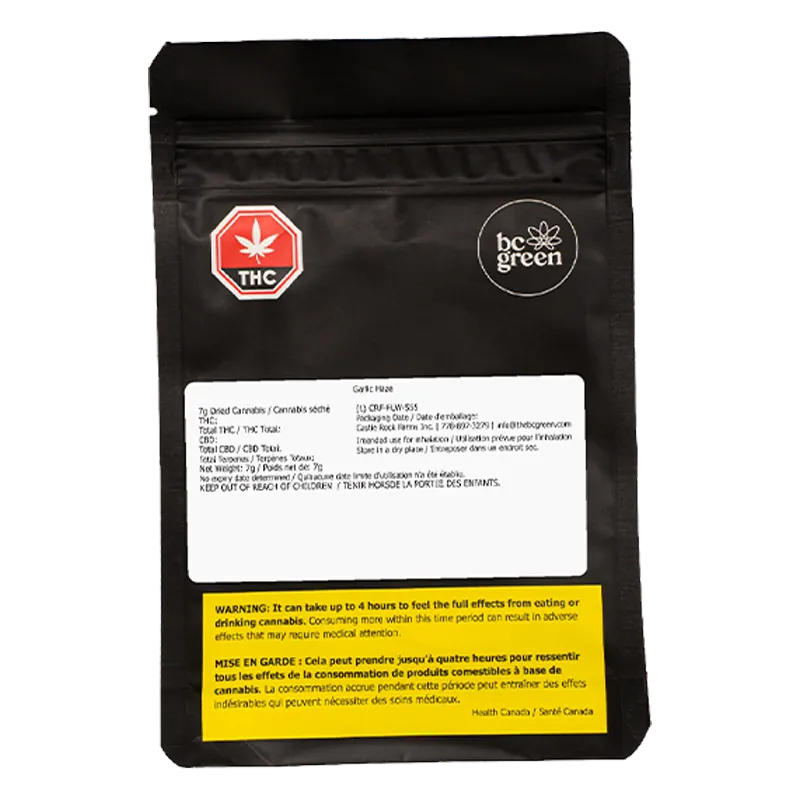 BC Green 7 g Garlic Haze Flower