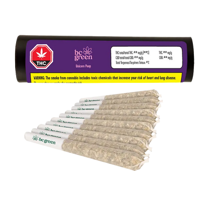 BC Green 5 g Unicorn Poop PR 10 x 0.5 g Pre-Rolls