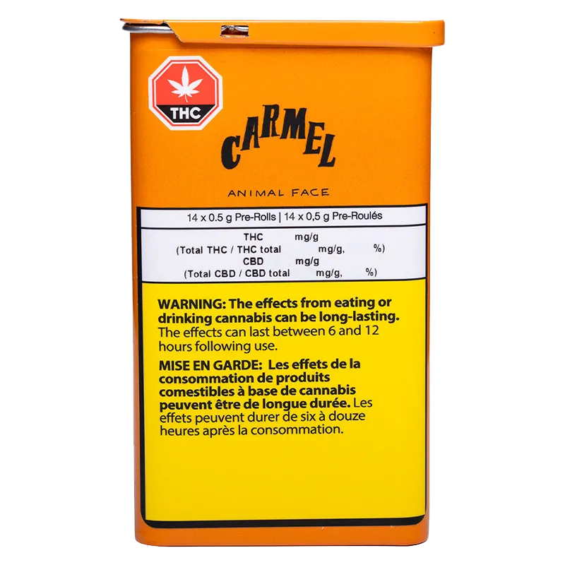 Carmel 7 g Animal Face PR 14 x 0.5 g Pre-Rolls