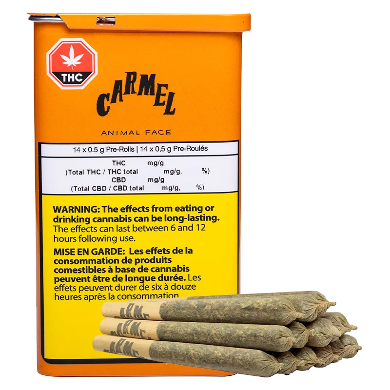 Carmel 7 g Animal Face PR 14 x 0.5 g Pre-Rolls
