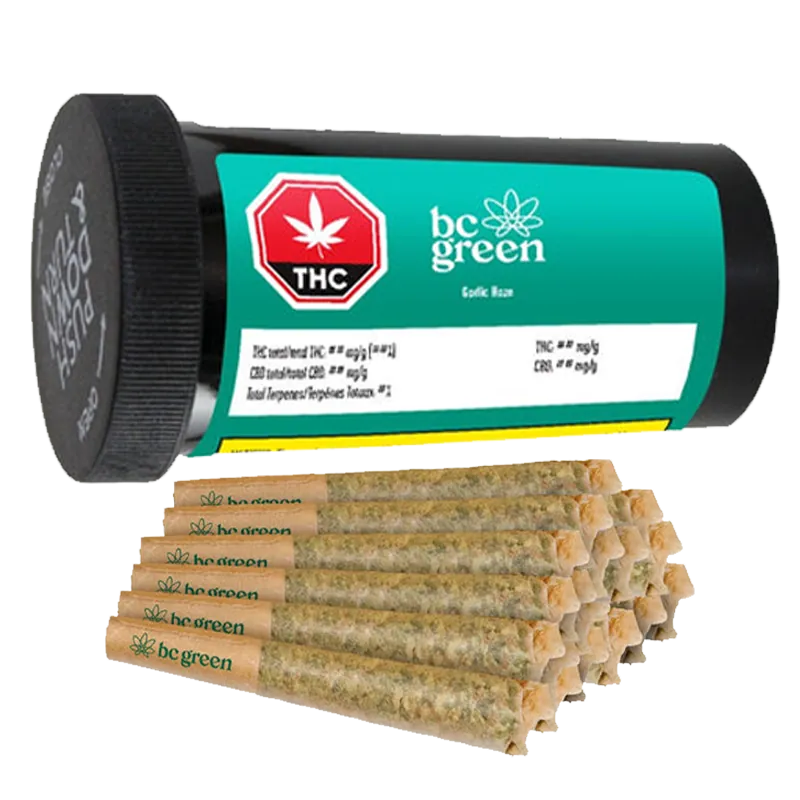 BC Green 10 g Garlic Haze PR 20 x 0.5 g Pre-Rolls