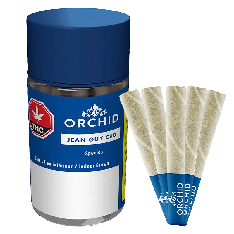 Orchid CBD 2.5 g Jean Guy CBD PR 5 x 0.5 g Pre-Rolls