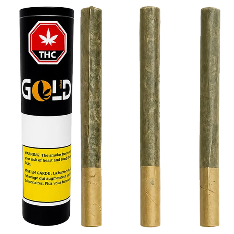 Ross'Gold 1.5 g Organic Lillooet Gold Straight Cut PR 3 x 0.5 g Pre-Rolls