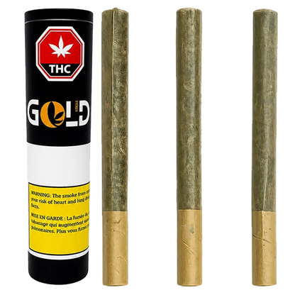 Ross'Gold 1.5 g Organic Lillooet Gold Straight Cut PR 3 x 0.5 g Pre-Rolls