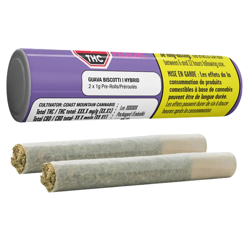 Happy Hour 2 g Guava Biscotti PR 2 x 1 g Pre-Rolls