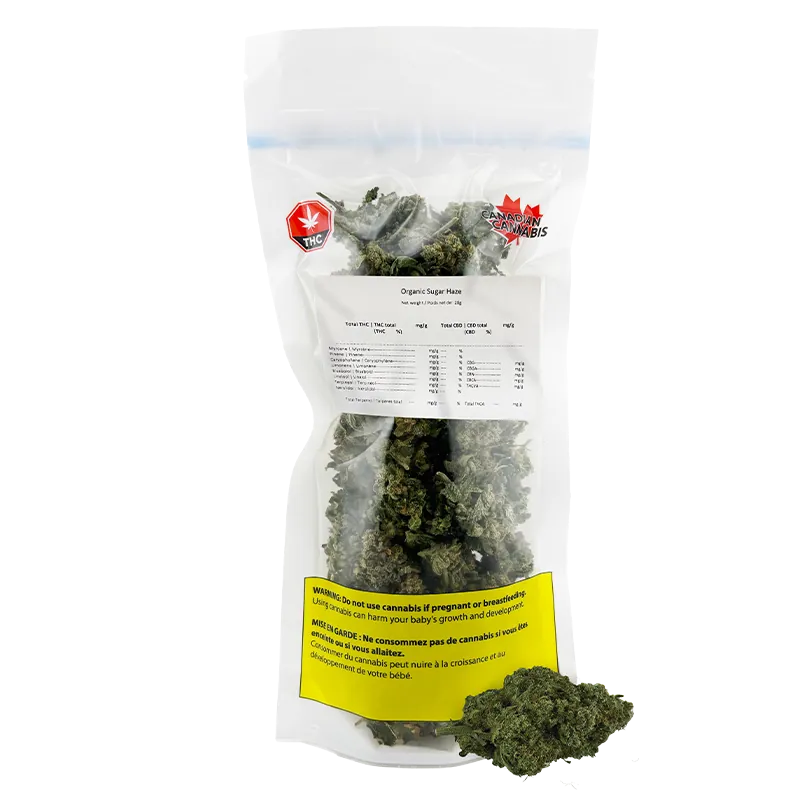 Canadian Cannabis 28 g Organic Sugar Haze Flower