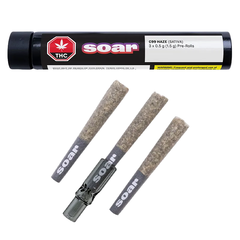 Soar 1.5 g C99 Haze PR 3 x 0.5 g Pre-Rolls