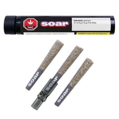Soar 1.5 g C99 Haze PR 3 x 0.5 g Pre-Rolls
