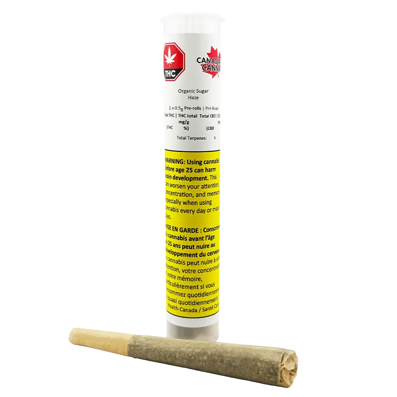 Canadian Cannabis 0.5 g Sugar Haze PR 1 x 0.5 g Pre-Rolls