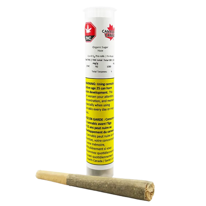 Canadian Cannabis 0.5 g Sugar Haze PR 1 x 0.5 g Pre-Rolls