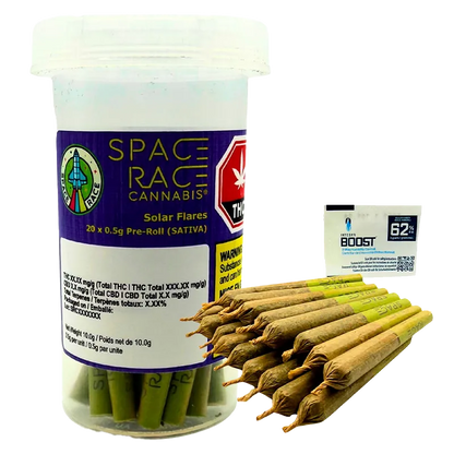Space Race Cannabis 10 g Solar Flares PR 20 x 0.5 g Pre-Rolls