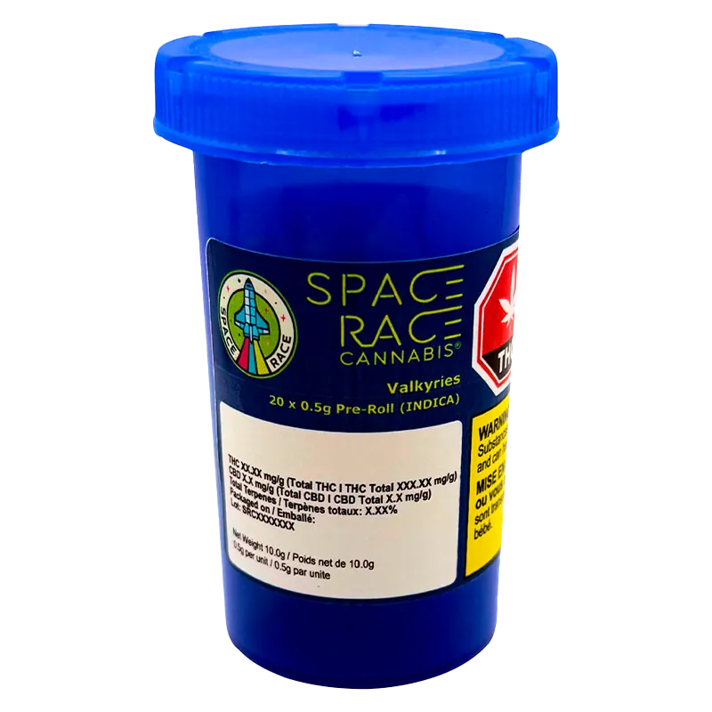 Space Race Cannabis 10 g Valkyries PR 20 x 0.5 g Pre-Rolls