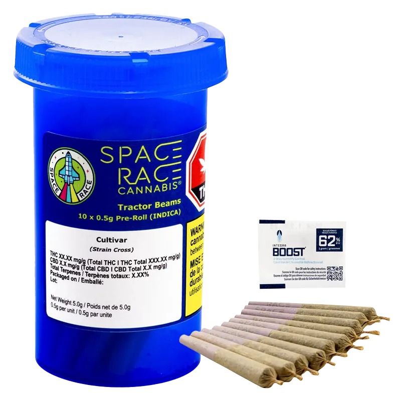 Space Race Cannabis 5 g Tractor Beams PR 10 x 0.5 g Pre-Rolls