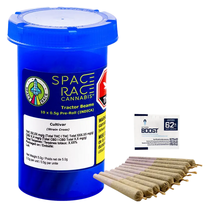 Space Race Cannabis 5 g Tractor Beams PR 10 x 0.5 g Pre-Rolls