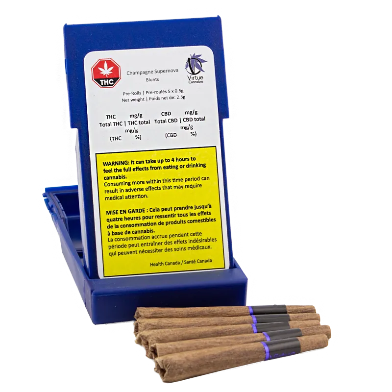 Virtue Cannabis 2.5 g Champagne Supernova PR 5 x 0.5 g Pre-Rolls