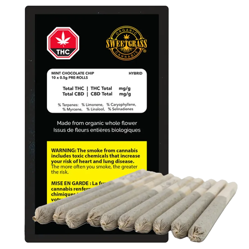 Sweetgrass Organic Cannabis 5 g Organic Crunch Berries PR 10 x 0.5 g Pre-Rolls