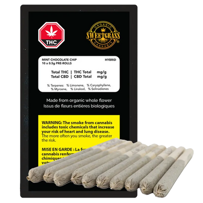Sweetgrass Organic Cannabis 5 g Organic Crunch Berries PR 10 x 0.5 g Pre-Rolls