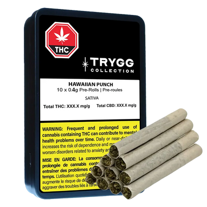 Trygg 4 g Hawaiian Punch PR 10 x 0.4 g Pre-Rolls