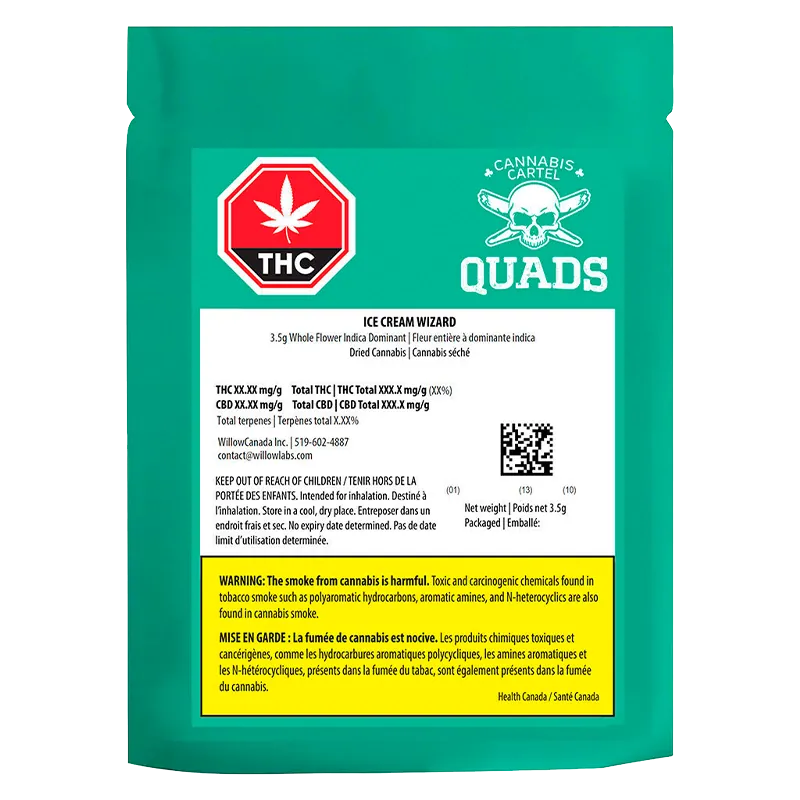 Cannabis Cartel Quads 3.5 g Ice Cream Wizard Flower