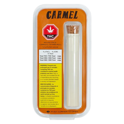 Carmel 1 g Animal Face Ceramic Tip PR 1 x 1 g Pre-Rolls