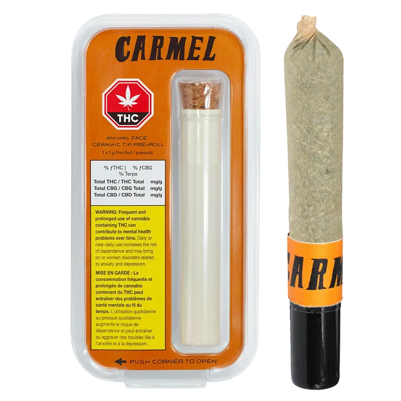 Carmel 1 g Animal Face Ceramic Tip PR 1 x 1 g Pre-Rolls