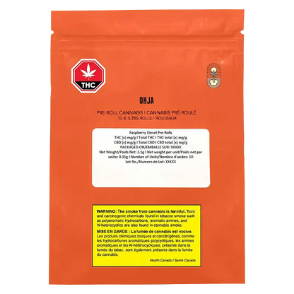Ohja 3.5 g Raspberry Diesel PR 10 x 0.35 g Pre-Rolls