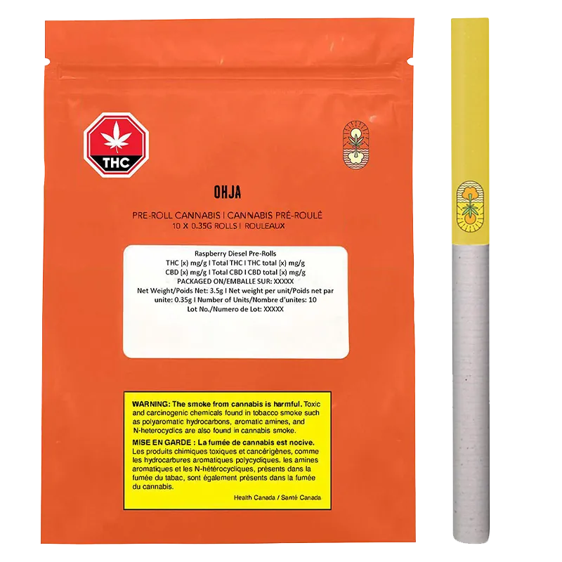 Ohja 3.5 g Raspberry Diesel PR 10 x 0.35 g Pre-Rolls