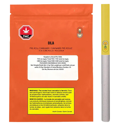 Ohja 3.5 g Raspberry Diesel PR 10 x 0.35 g Pre-Rolls