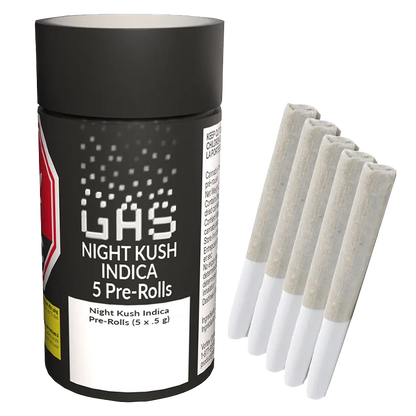 GAS 2.5 g Night Kush PR 5 x 0.5 g Pre-Rolls