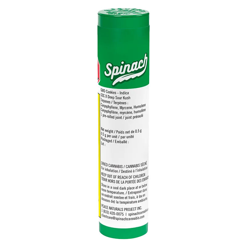 Spinach 0.5 g GMO PR 1 x 0.5 g Pre-Rolls