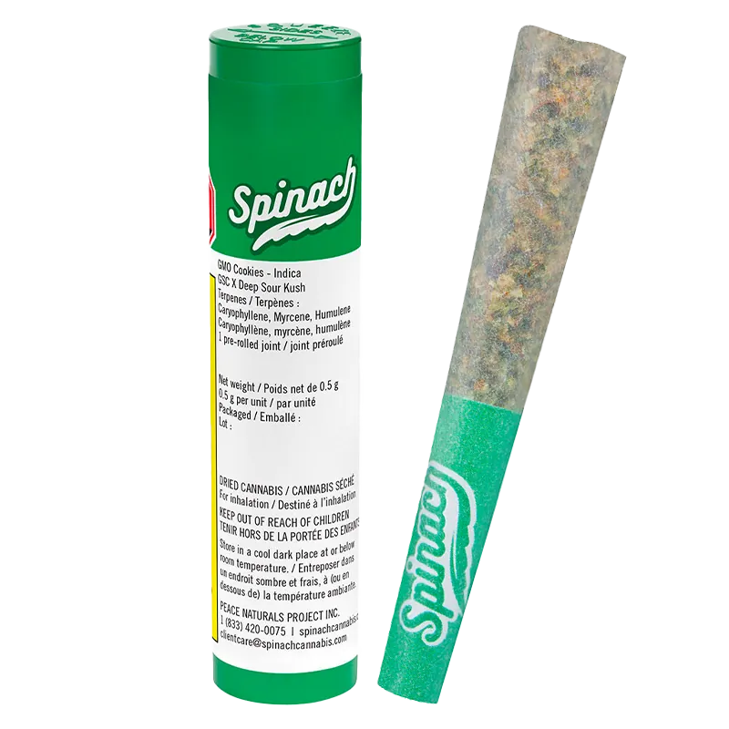 Spinach 0.5 g GMO PR 1 x 0.5 g Pre-Rolls