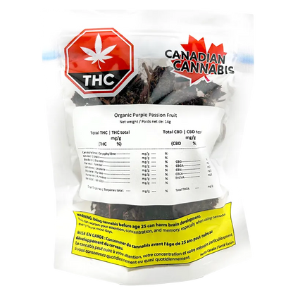 Canadian Cannabis 14 g Organic Purple Passion Fruit Flower
