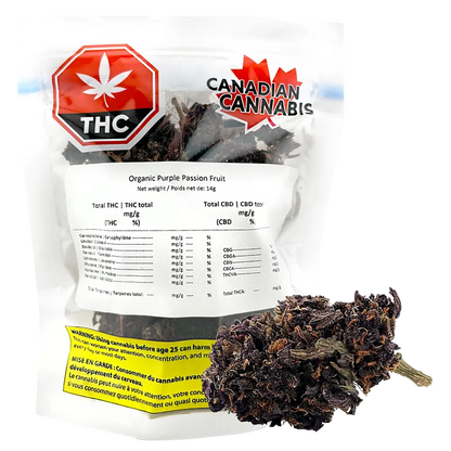 Canadian Cannabis 14 g Organic Purple Passion Fruit Flower