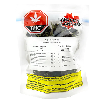 Canadian Cannabis 14 g Organic Sugar Haze Flower