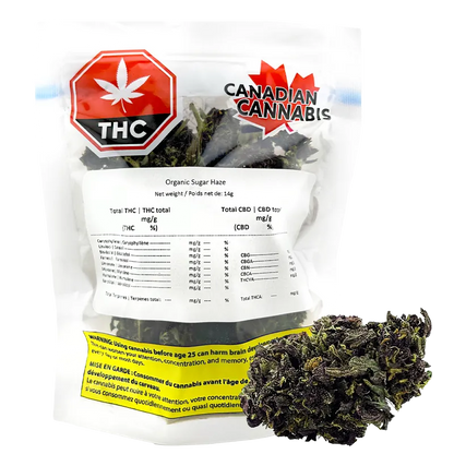 Canadian Cannabis 14 g Organic Sugar Haze Flower