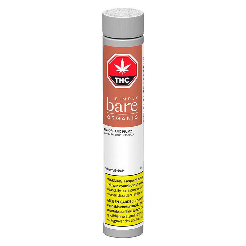 Simply Bare Organic 1.5 g BC Organic Plumz PR 3 x 0.5 g Pre-Rolls