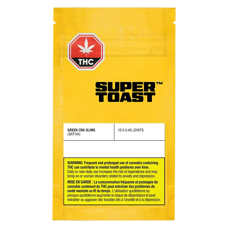 Super Toast 4 g Green CRK Slims PR 10 x 0.4 g Pre-Rolls