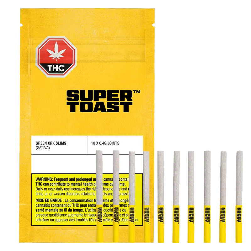 Super Toast 4 g Green CRK Slims PR 10 x 0.4 g Pre-Rolls