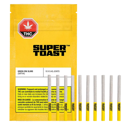 Super Toast 4 g Green CRK Slims PR 10 x 0.4 g Pre-Rolls