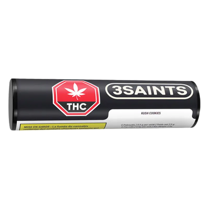 3Saints 2.5 g Kush Cookies PR 5 x 0.5 g Pre-Rolls